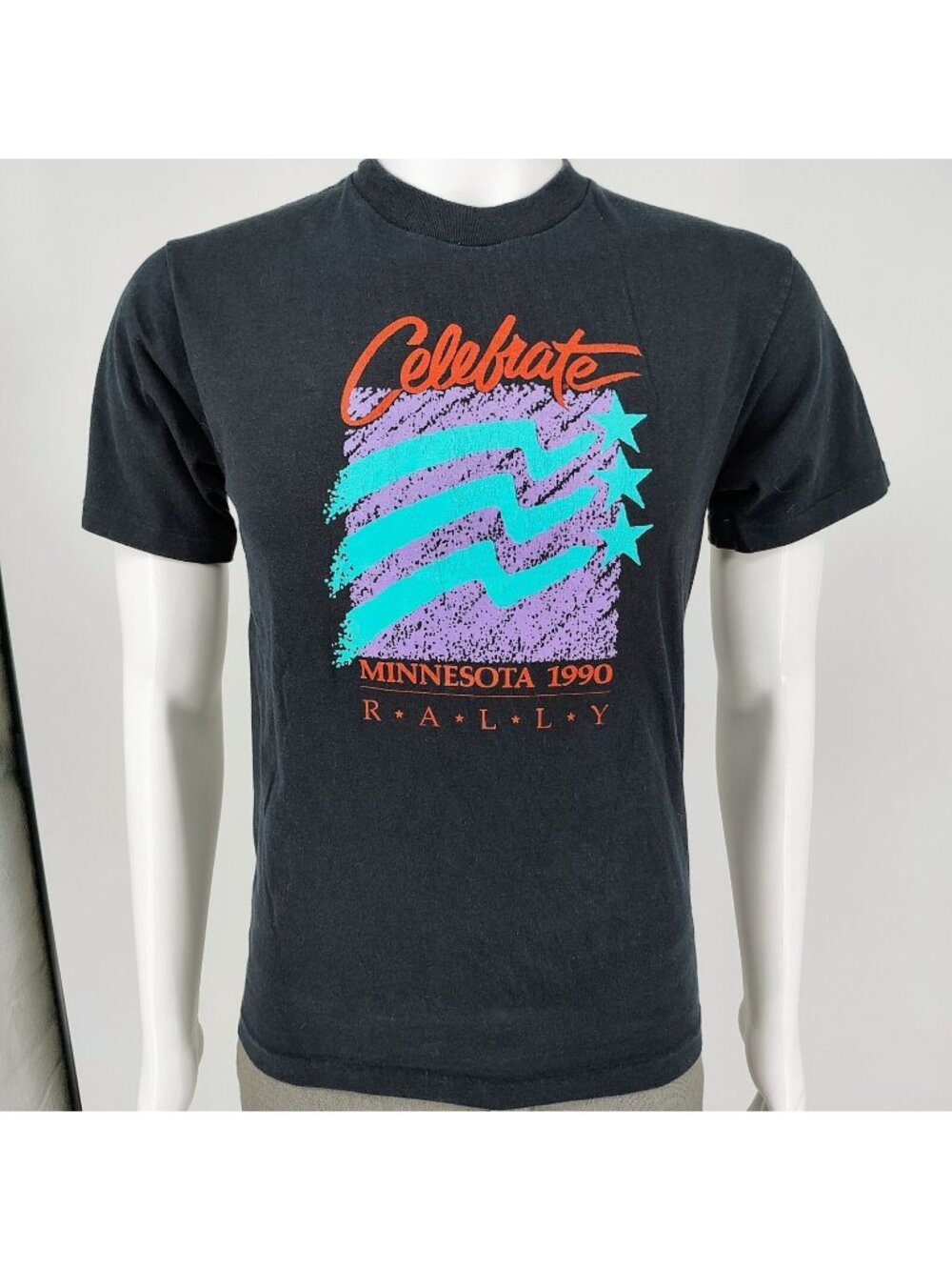 Vintage Anvil Celebrate Minnesota 1990 Rally Single Stitch Graphic T-Shirt (S)